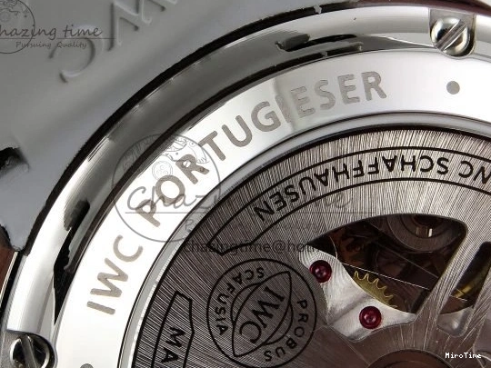 MIROTIME 0212 Portuguese Chrono IW3716 Z+F 1:1 Best Edition White Dial on Gray Rubber Strap A WrinkleFree 7014